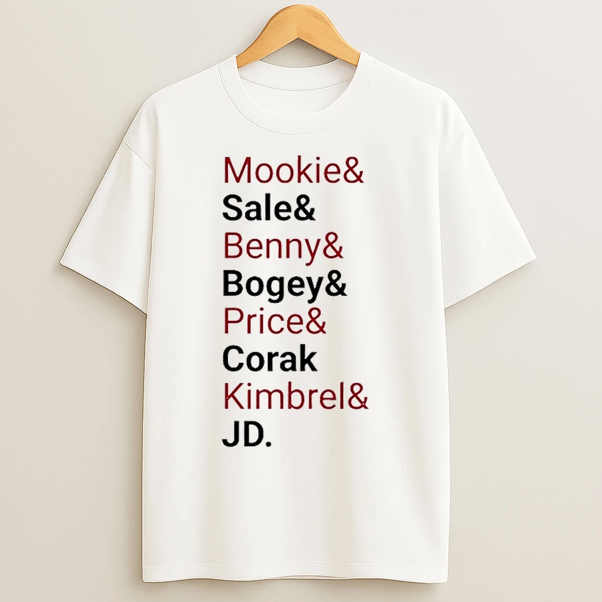 Classic Mookie Sale Benny Bogey Price Corak Kimbrel Jd T Shirts