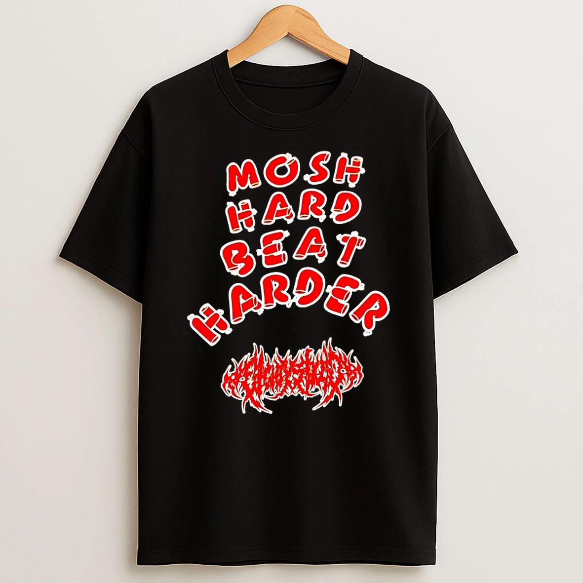 Classic Mosh Hard Beat Harder T Shirts