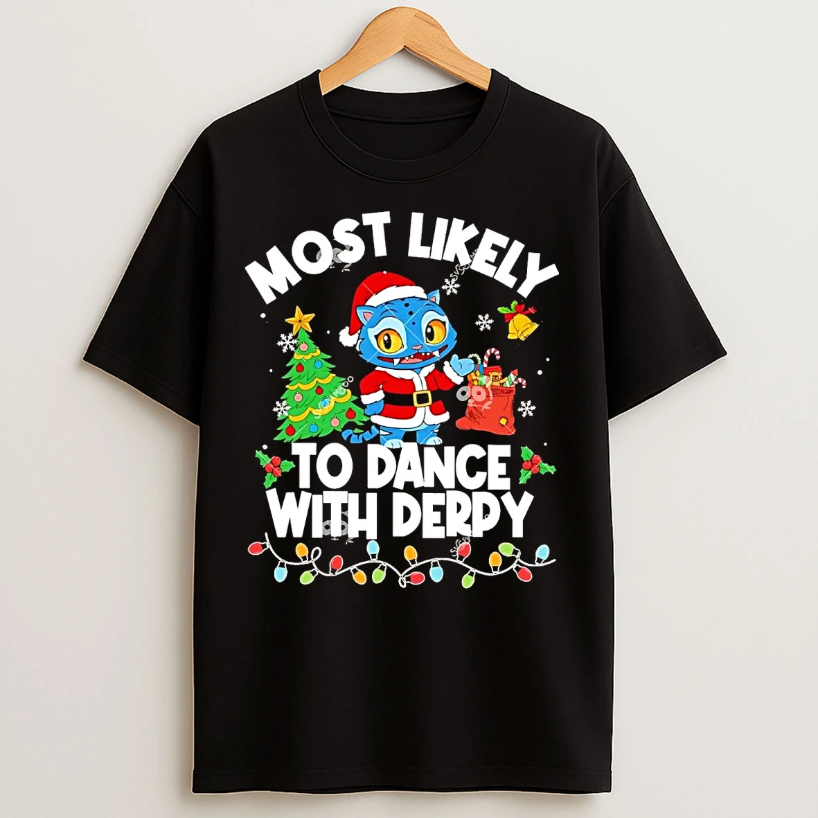 Classic Most Likely To Dance With Derpy Tigers Christmas T Shirts
