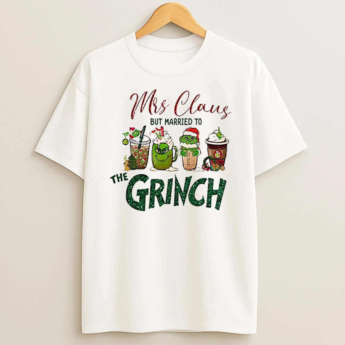 Classic Mrs Claus But Married To Grinch Christmas Gift T Shirts