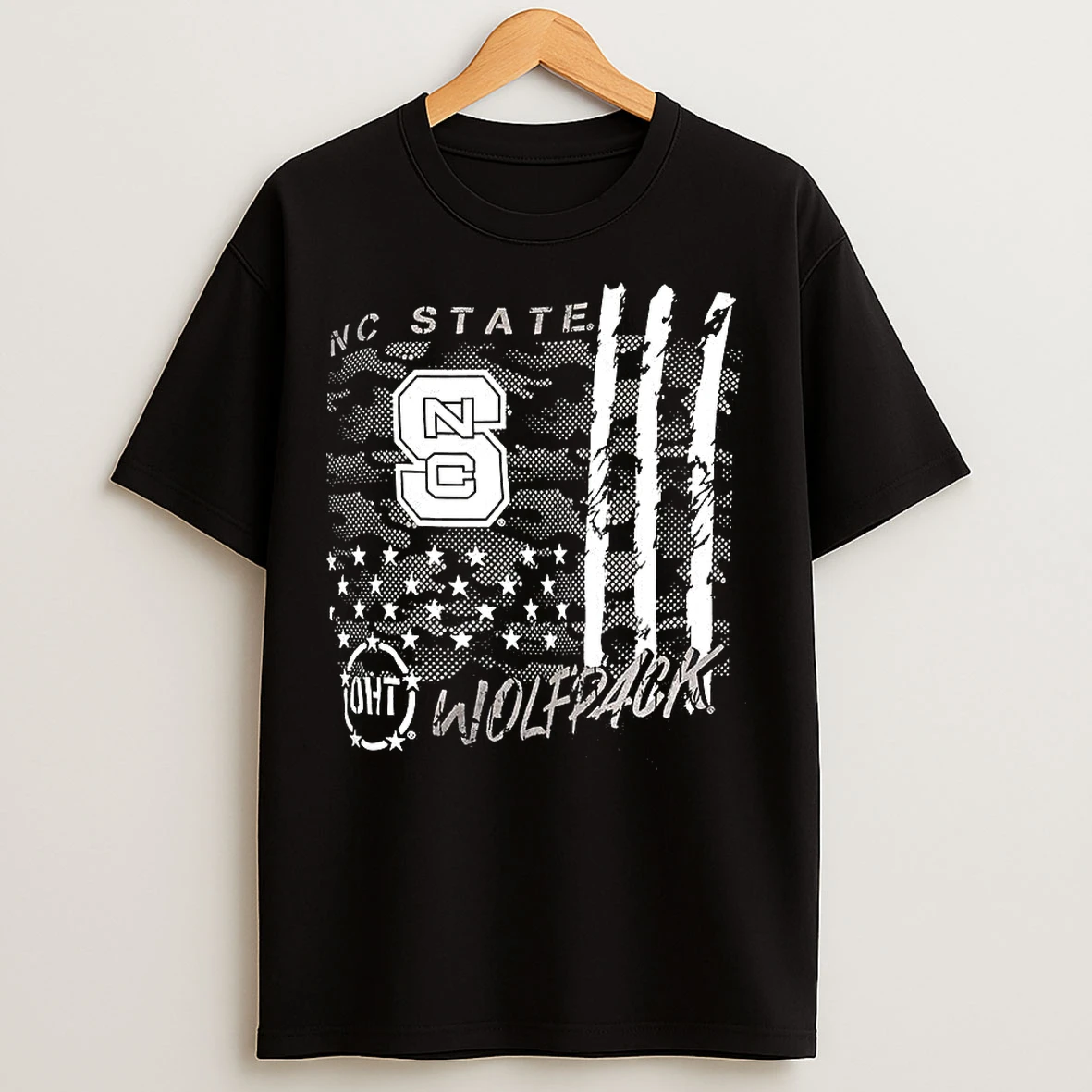 Classic Nc State Wolfpack Football Camo Flag T Shirts