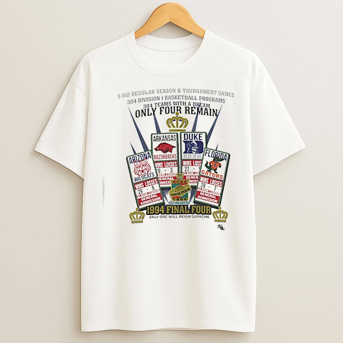 Classic Ncaa Final Four Only Four Remain 1994 T Shirts