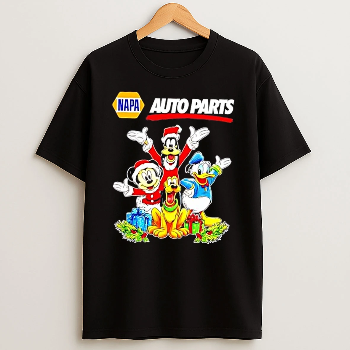 Classic Napa Auto Parts X Team Mickey Merry Christmas T Shirts