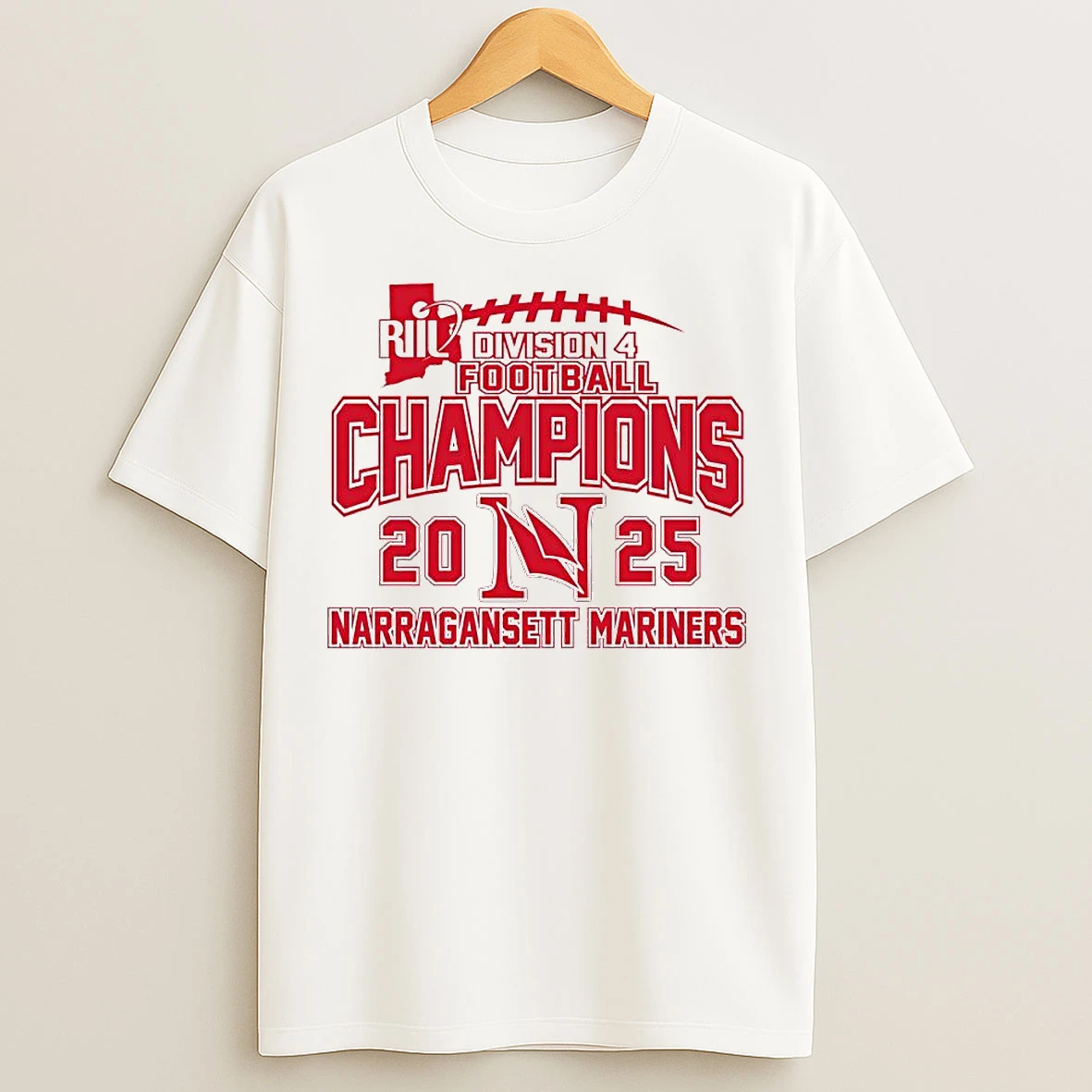 Classic Narragansett Mariners 2025 Riil Division 4 Football Champions Ornaments T Shirts