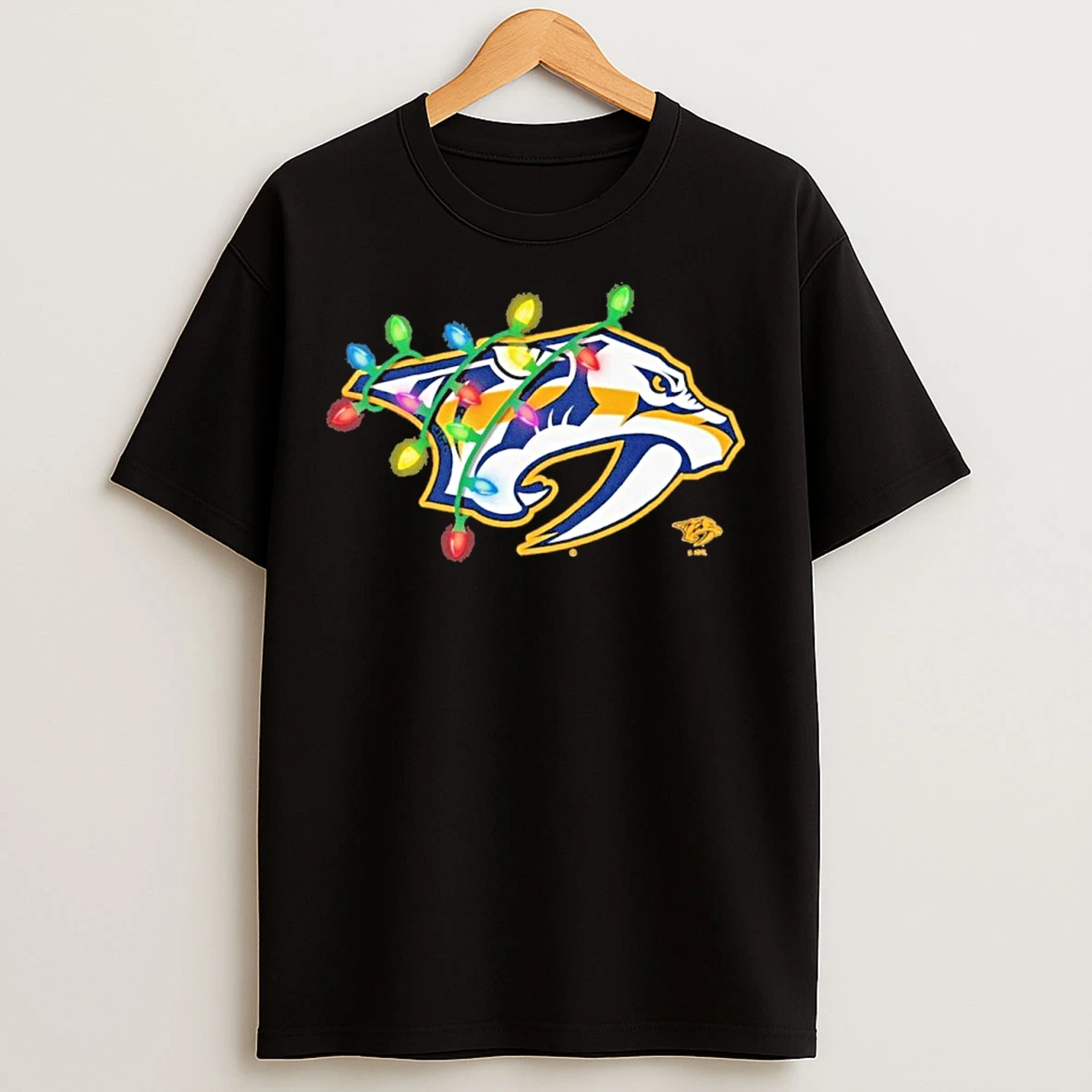 Classic Nashville Predators Logo Lights Christmas T Shirts