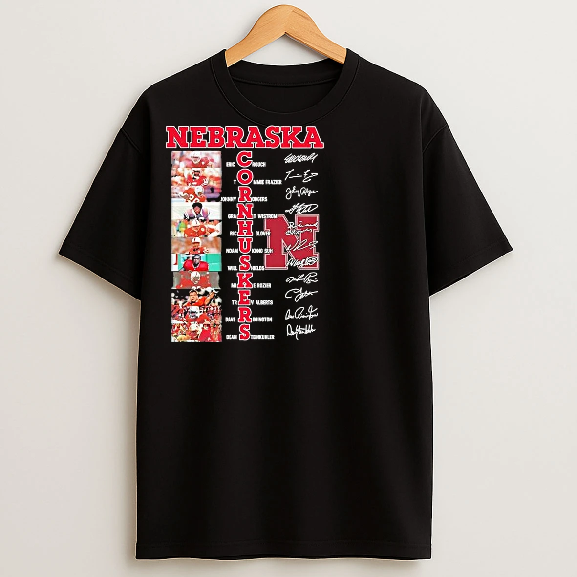 Classic Nebraska Cornhuskers Names Players Signatures T Shirts
