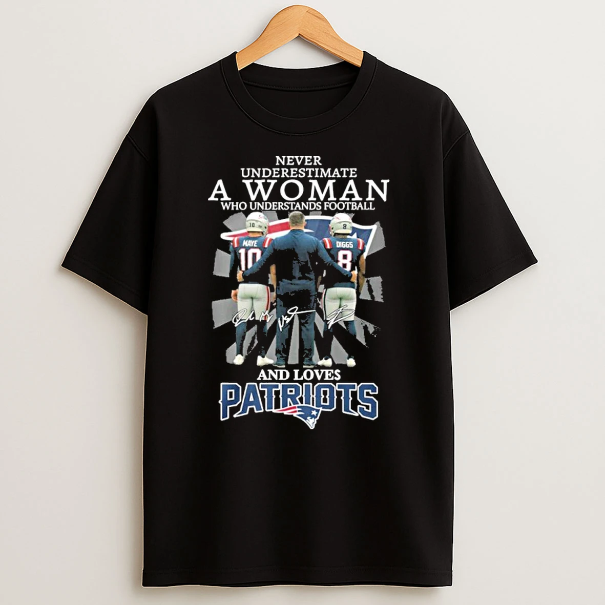 Classic Never Underestimate A Woman Who Understands Football And Loves New England Patriots Players T Shirts