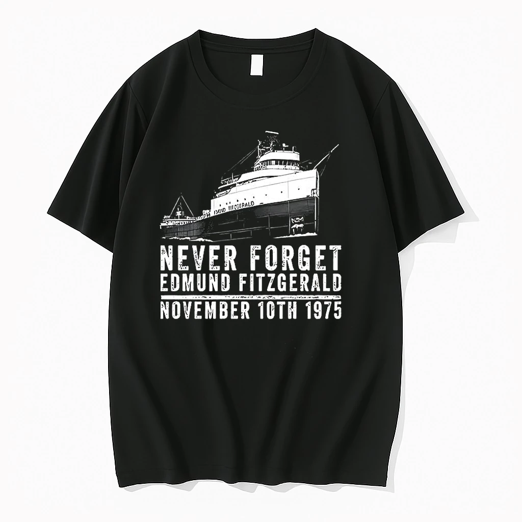 Classic Never Forget Edmund Fitzgerald November 10th 1975 Ship Wreck T Shirts