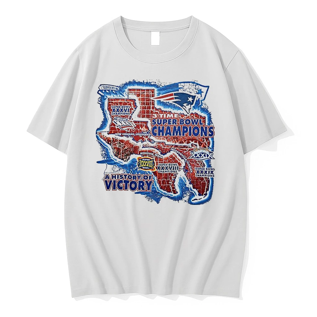 Classic New England Patriots Nfl 3 Time Super Bowl Champions A History Of Victory 2000s Vintage T Shirts