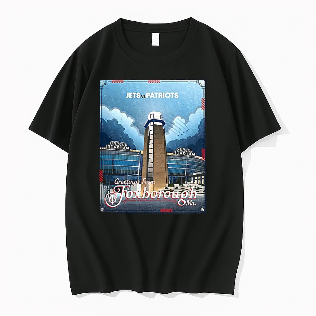 Classic New England Patriots Vs New York Jets Nfl 2025 Greetings From Fox Borough T Shirts