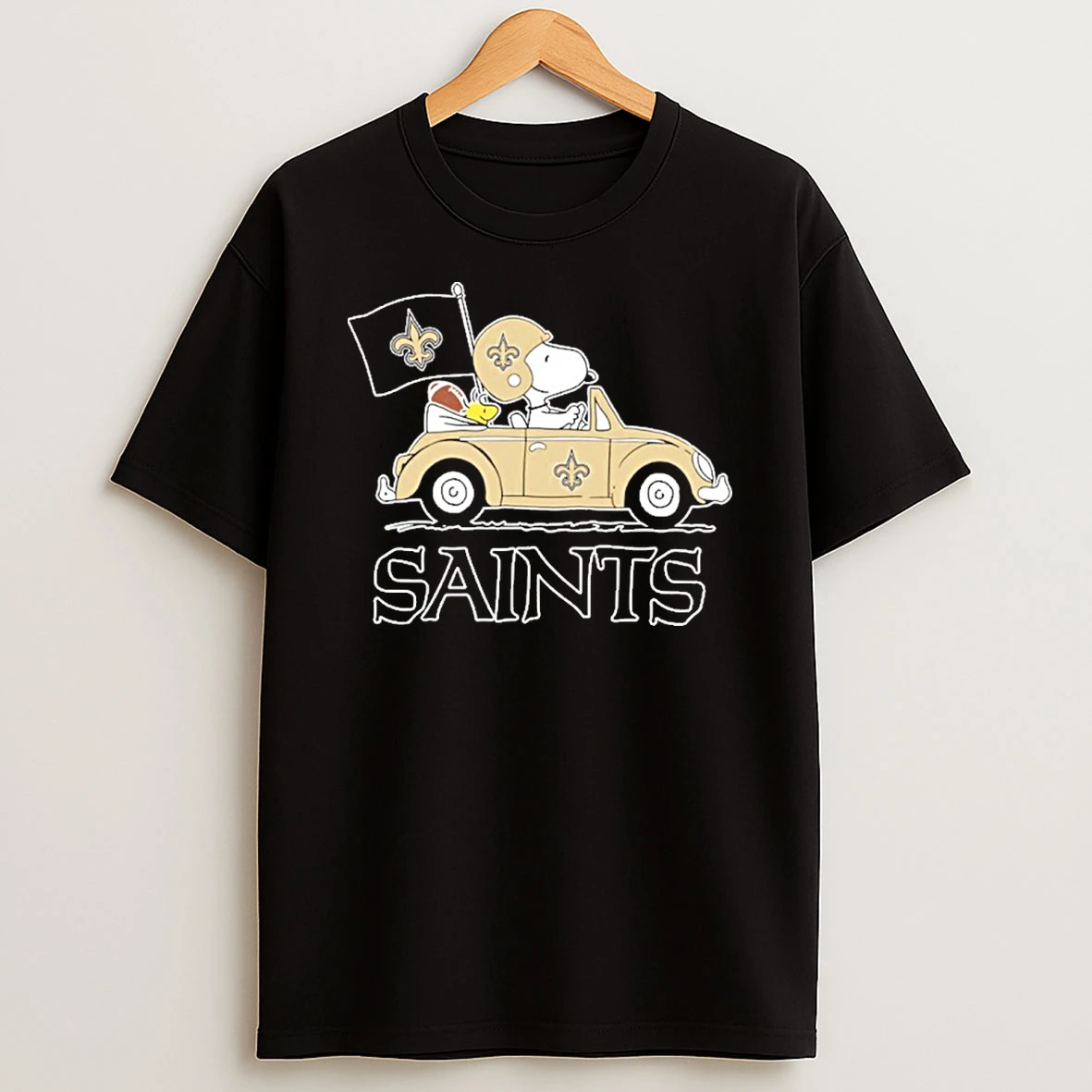 Classic New Orleans Saints Football X Snoopy Drive Car T Shirts