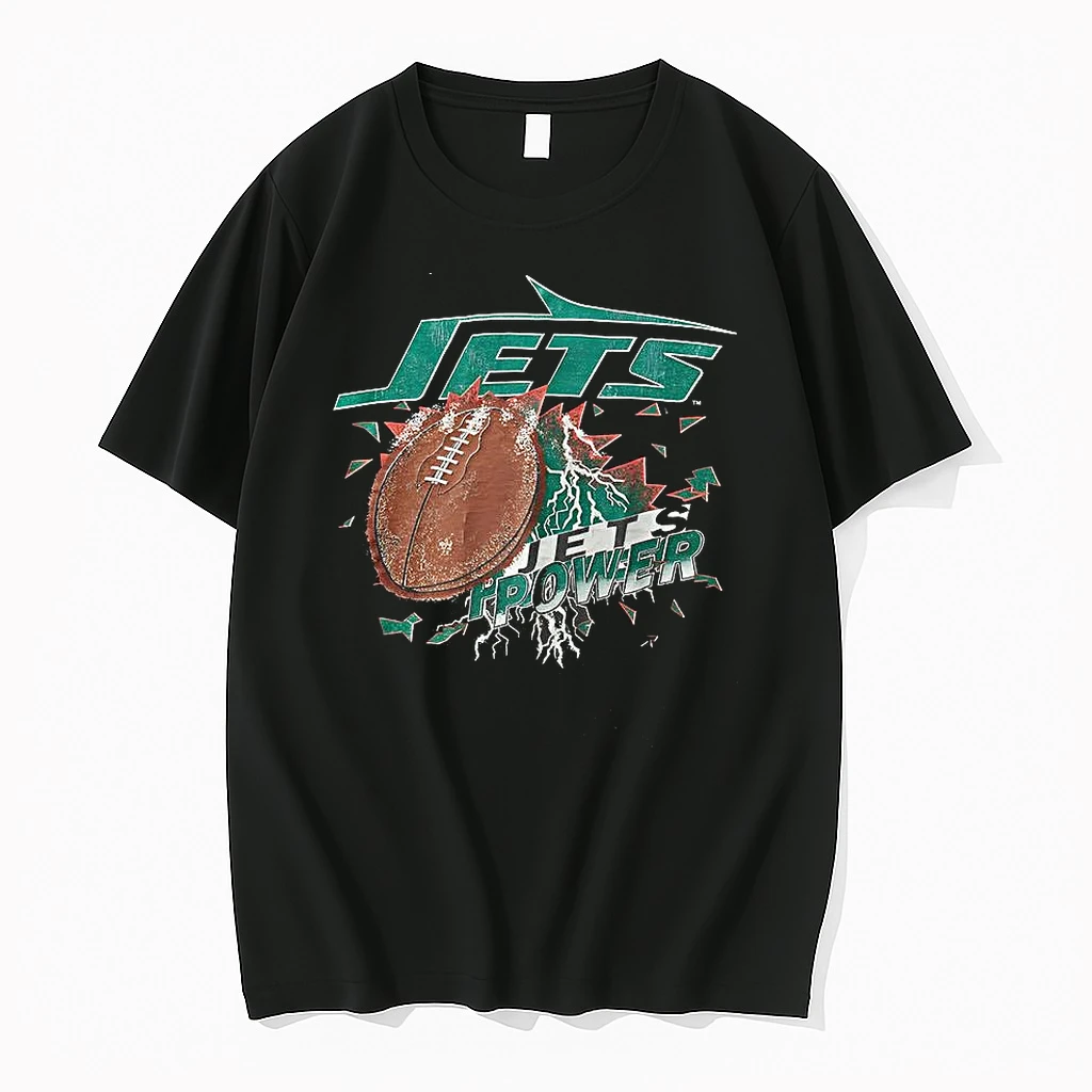 Classic New York Jets Football Power Lighting 90s Vintage T Shirts