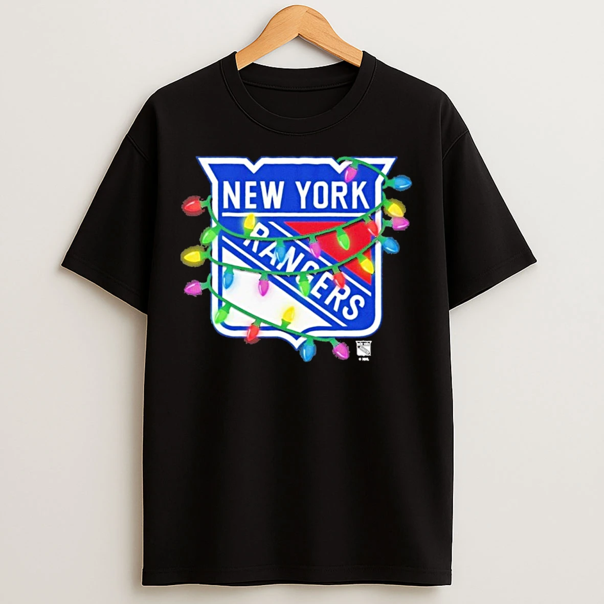 Classic New York Rangers Logo Lights Christmas T Shirts