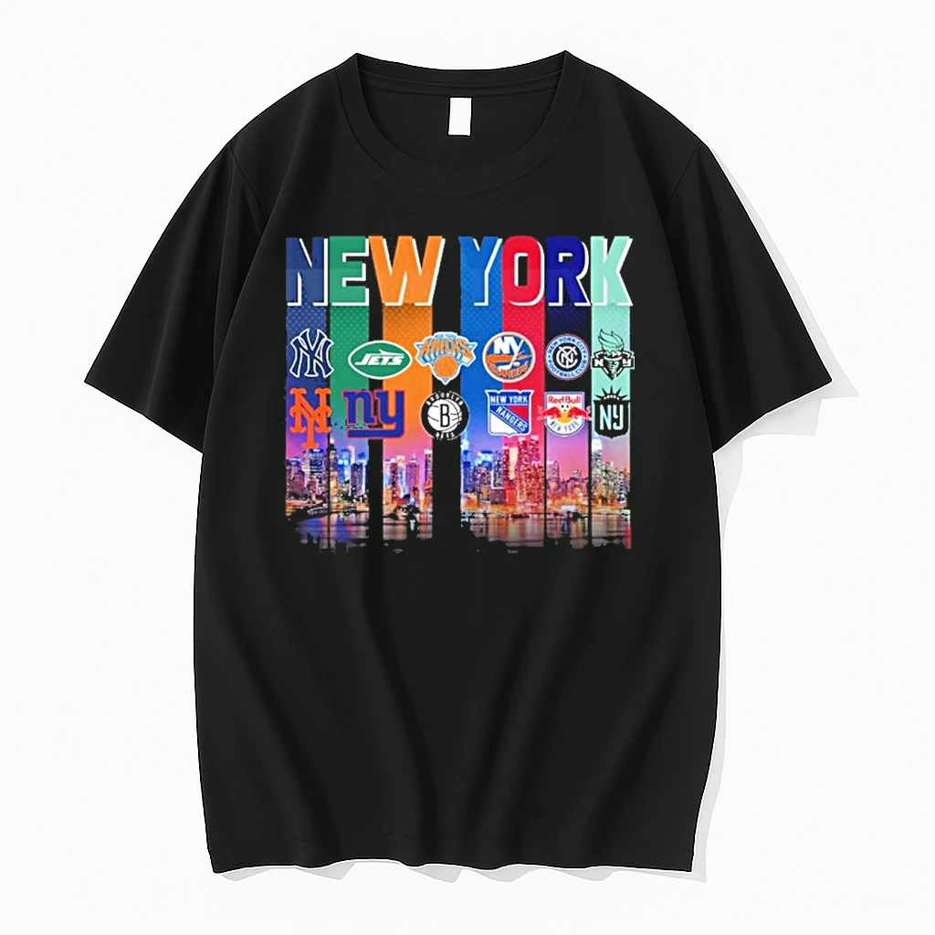 Classic New York Sports Teams Logo 2025 Retro Skyline T Shirts