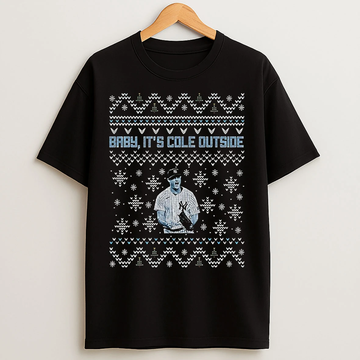 Classic New York Yankees Mlb Baby Its Cole Outside Merry Christmas T Shirts
