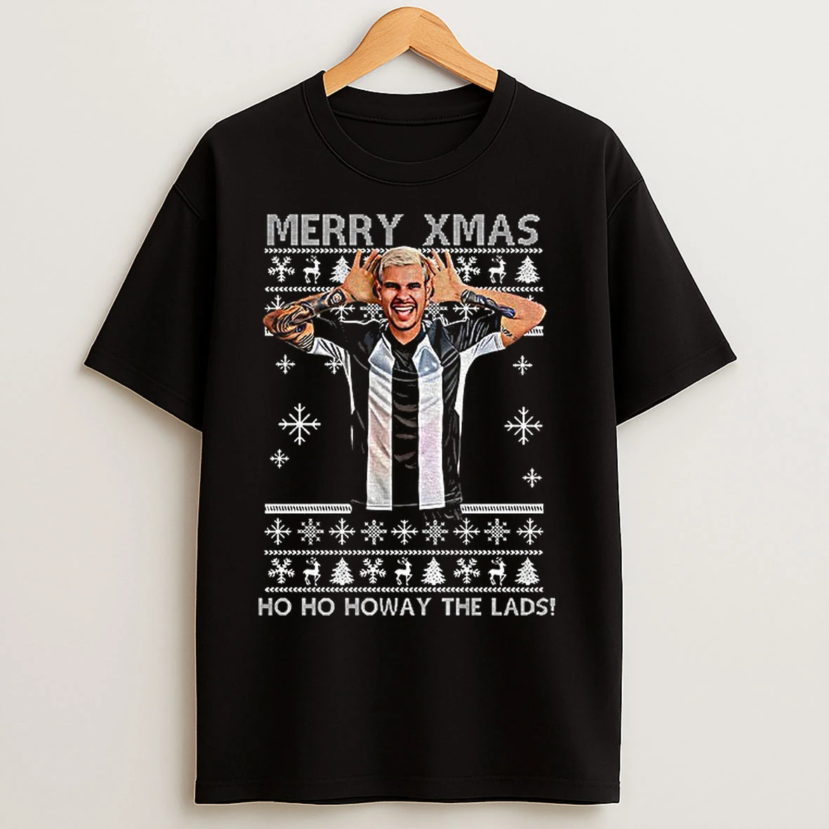 Classic Newcastle Bruno Merry Xmas Ho Ho Howay The Lads Ugly Christmas T Shirts