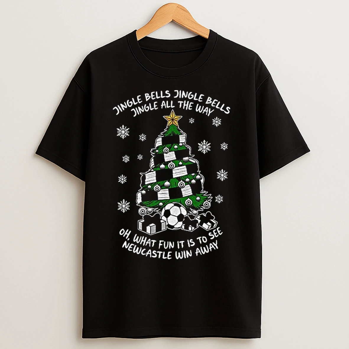 Classic Newcastle Christmas Tree Jingle Bells Jingle All The Way T Shirts