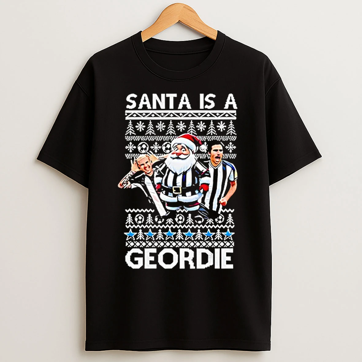 Classic Newcastle Santa Is A Geordie Ugly Christmas T Shirts