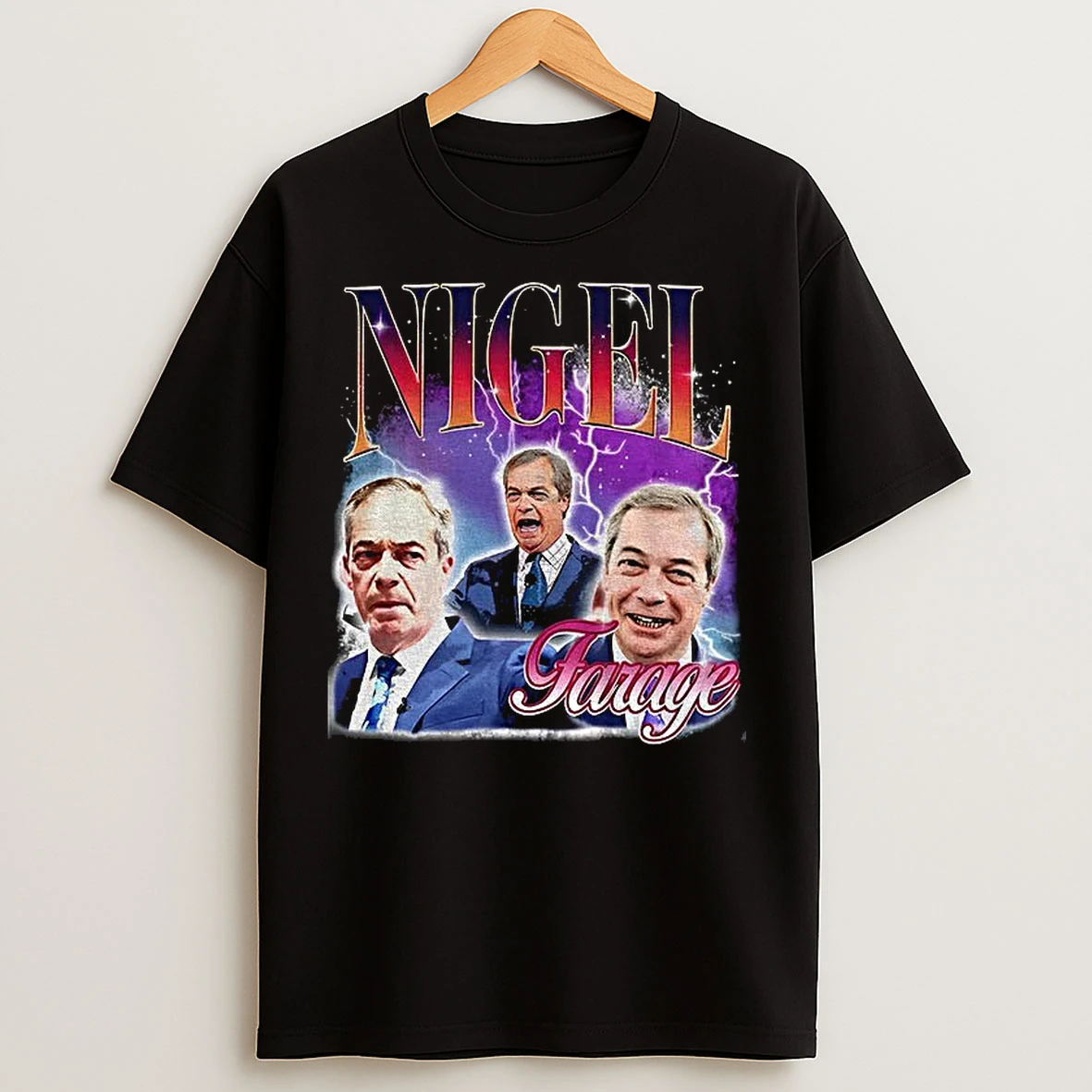 Classic Nigel Farage Storm Graphic T Shirts