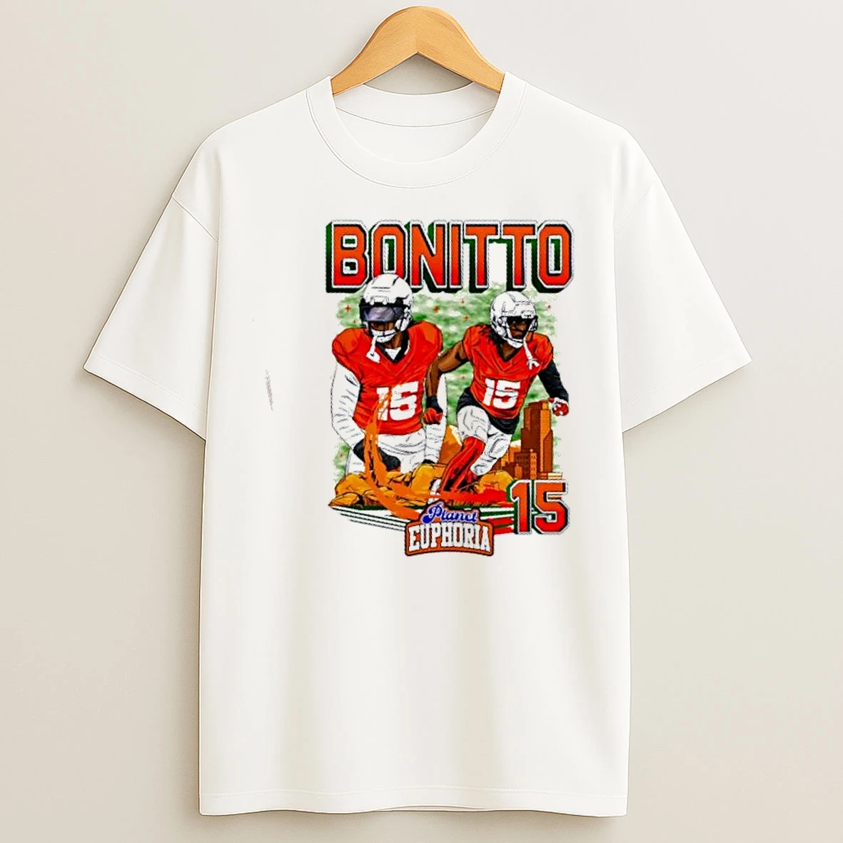 Classic Nik Bonitto Denver Broncos Football City Graphic T Shirts