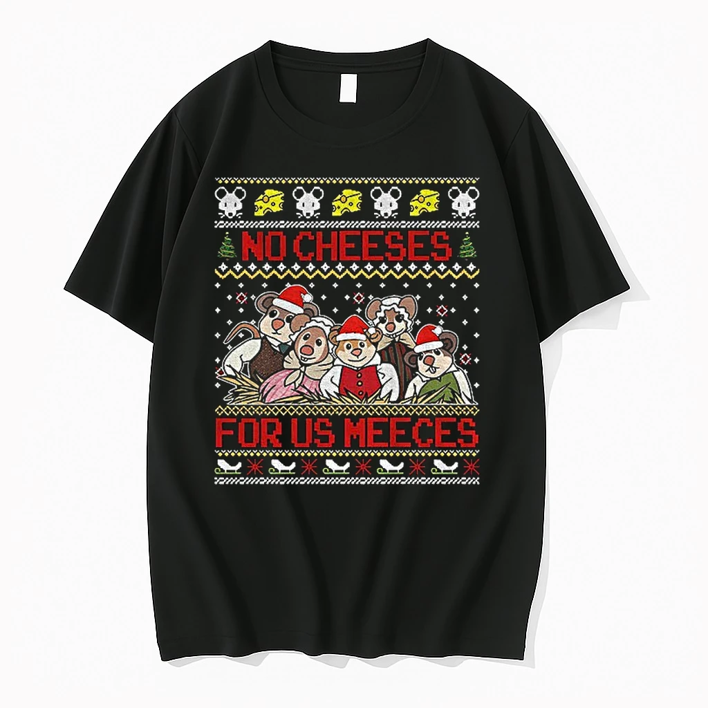 Classic No Cheeses For Us Meeces Christmas Funny Mouse Xmas T Shirts