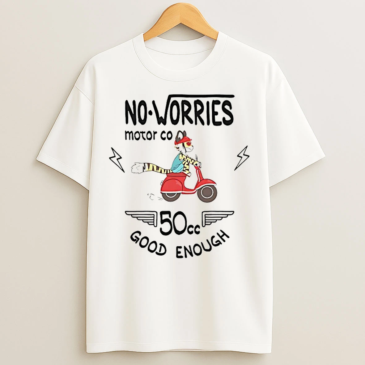 Classic No Worries Motor Co 50 Cc Good Enough T Shirts