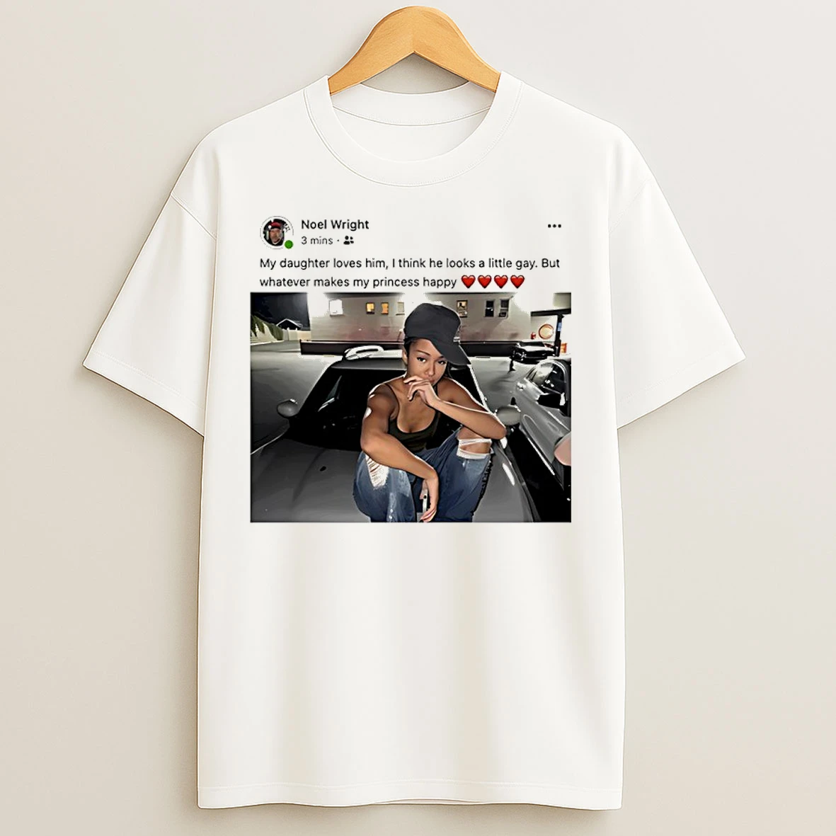 Classic Noel Wright My Daughter Loves Him I Think He Looks Little Gay T Shirts