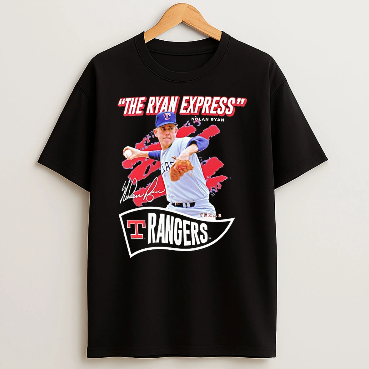 Classic Nolan Ryan Texas Rangers The Ryan Express Signature T Shirts