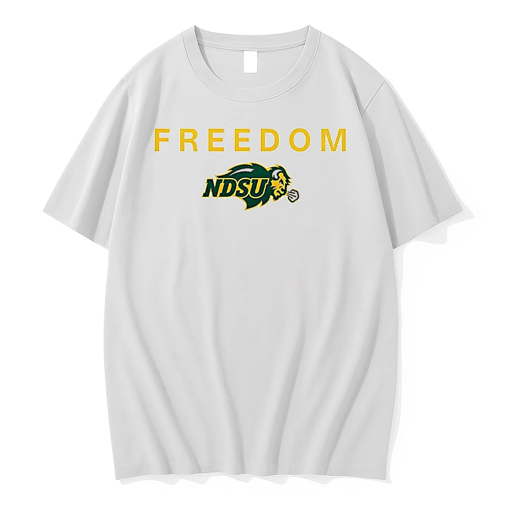 Classic North Dakota State Bison Football Freedom Logo T Shirts