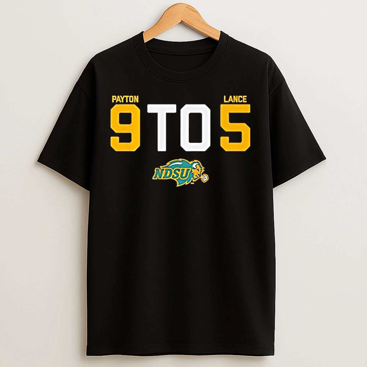 Classic North Dakota State University Football Payton 9 To Lance 5 Graphic T Shirts