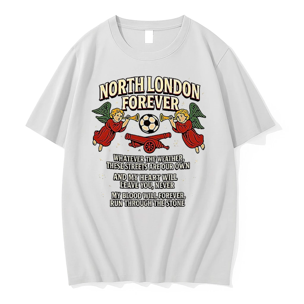 Classic North London Forever Arsenal Slogan Cannon And Angel Christmas T Shirts