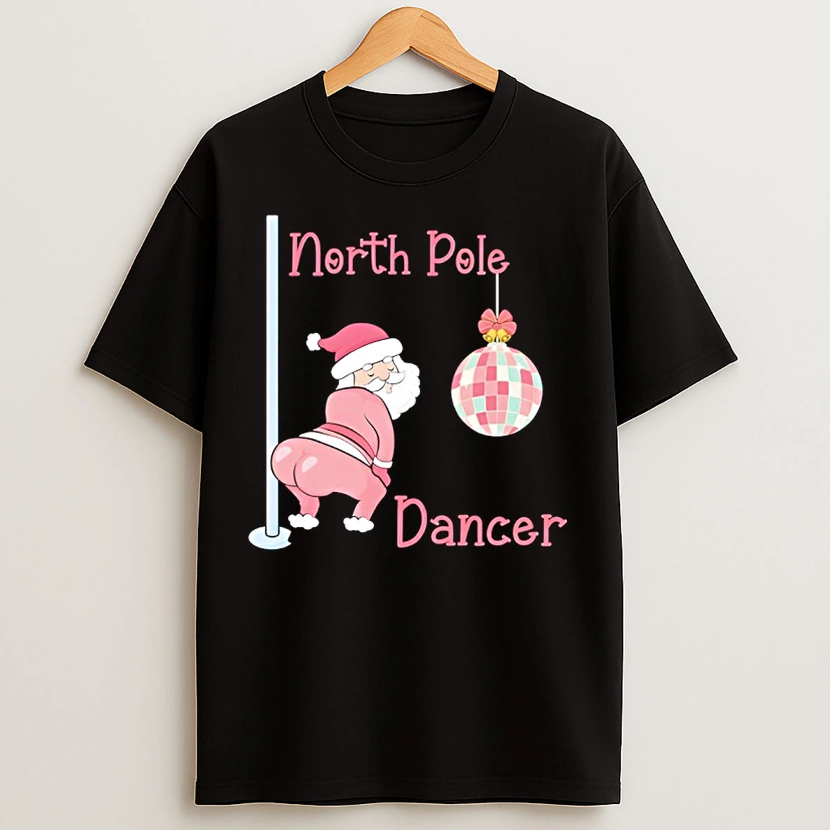 Classic North Pole Dancer Christmas Party T Shirts