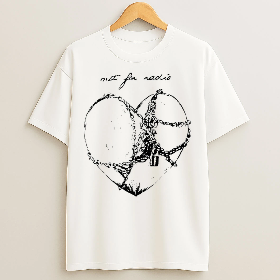 Classic Not For Radio Chain Heart T Shirts