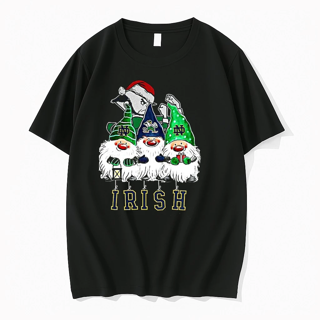 Classic Notre Dame Fighting Irish Football Gnomes Christmas T Shirts