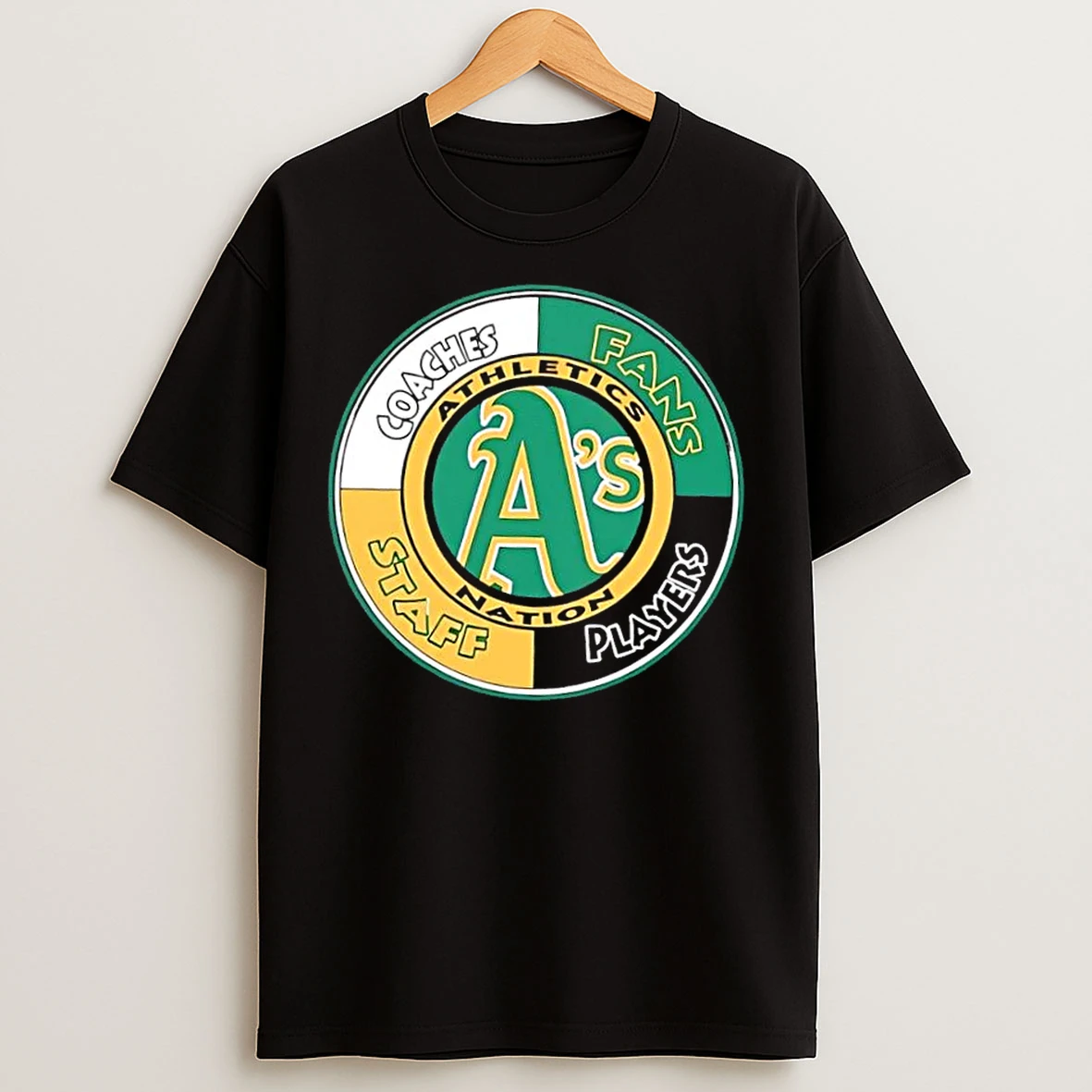 Classic Oakland Athletics Nation Coaches Fans Staff Players T Shirts