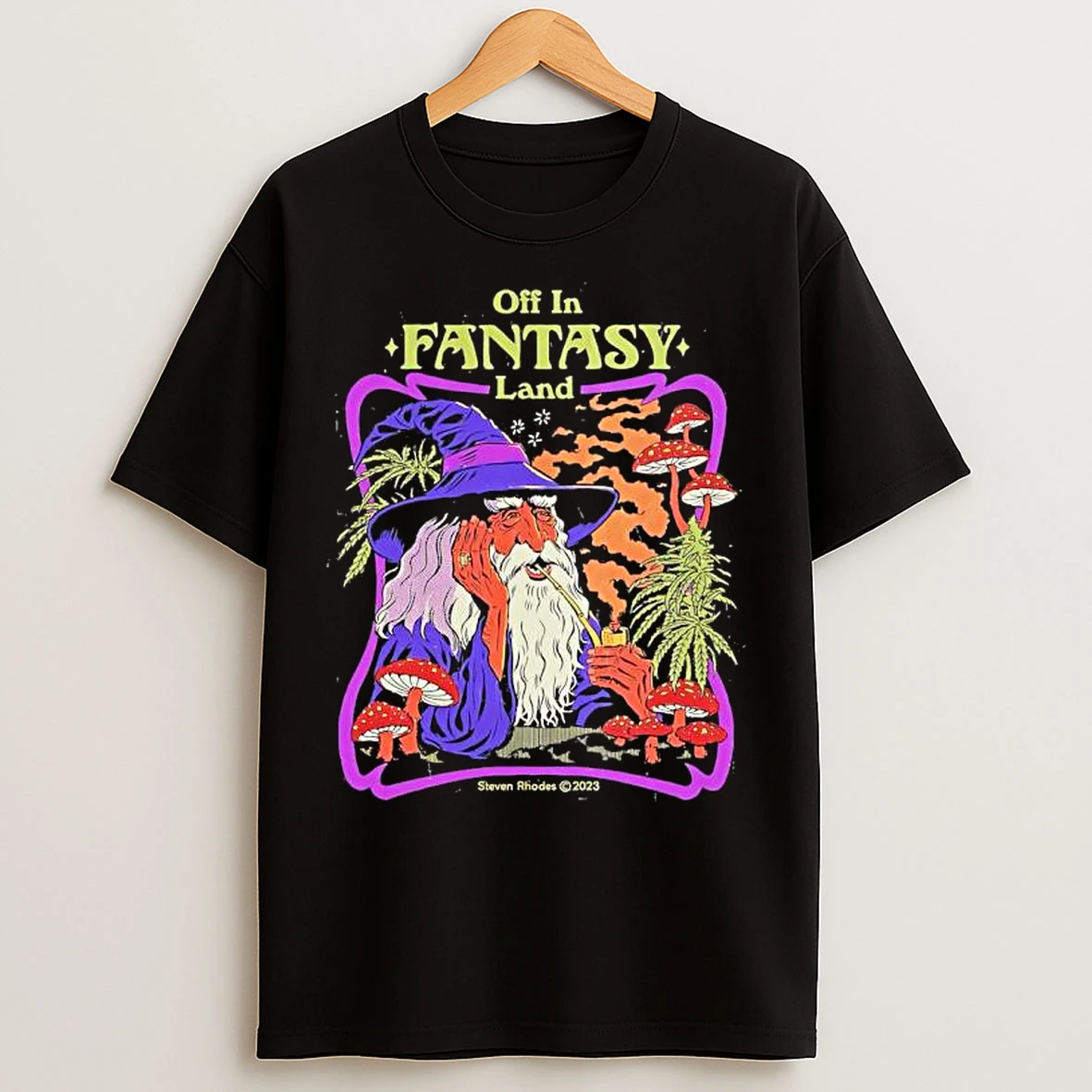 Classic Off In Fantasy Land Wizard T Shirts