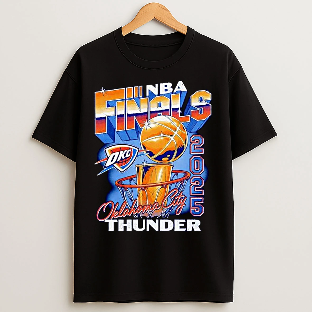 Classic Ohklahoma City Thunder 2025 Nba Finals Retro Ornaments T Shirts