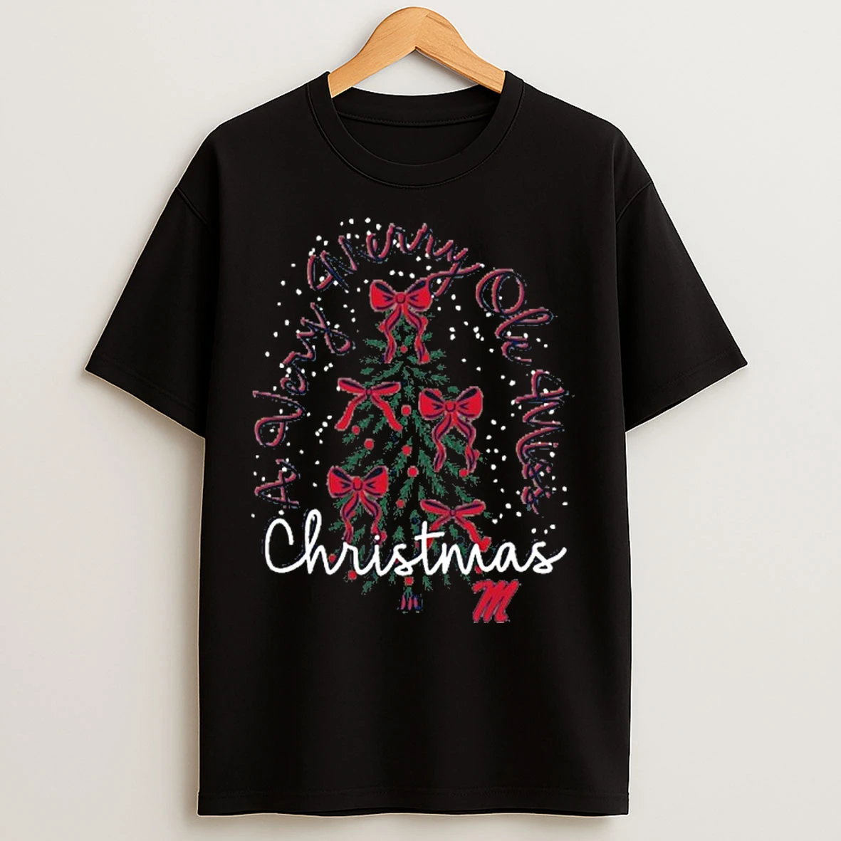 Classic Ole Miss Rebels Christmas Tree Holiday T Shirts