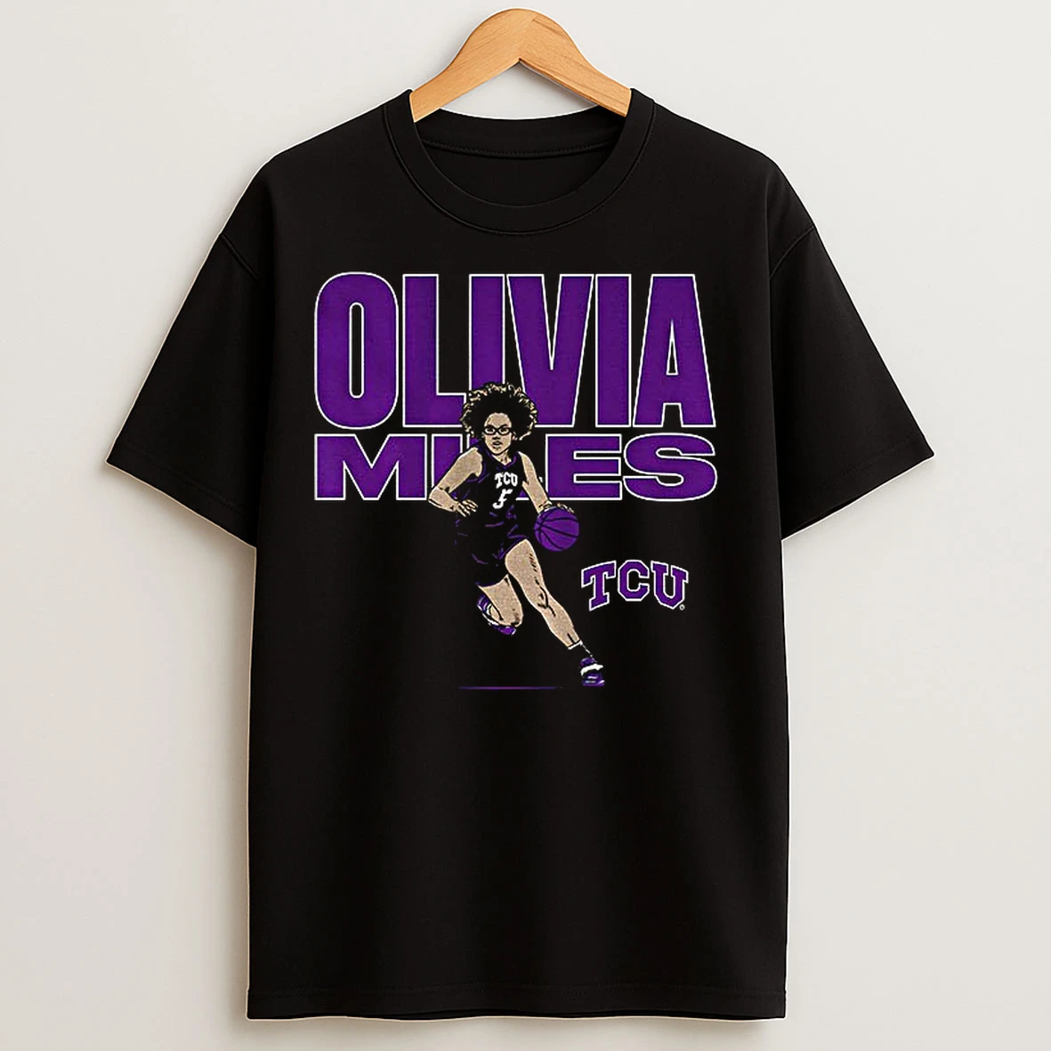 Classic Olivia Miles Name Pose Tcu Horned Frogs Basketball Wnba T Shirts