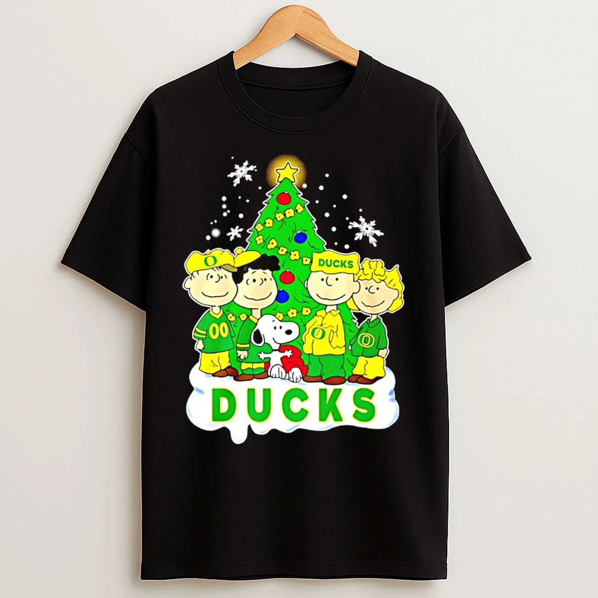 Classic Oregon Ducks Snoopy And The Peanuts Christmas 2025 T Shirts