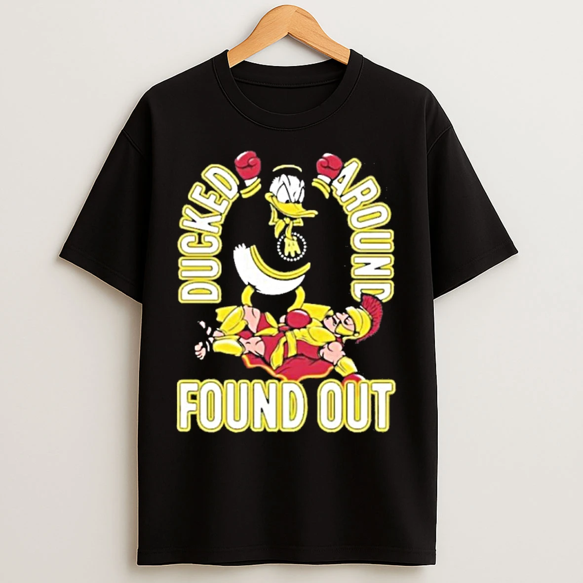 Classic Oregon Ducks Vs Usc Trojans Ducked Around Duck Around Mascot T Shirts