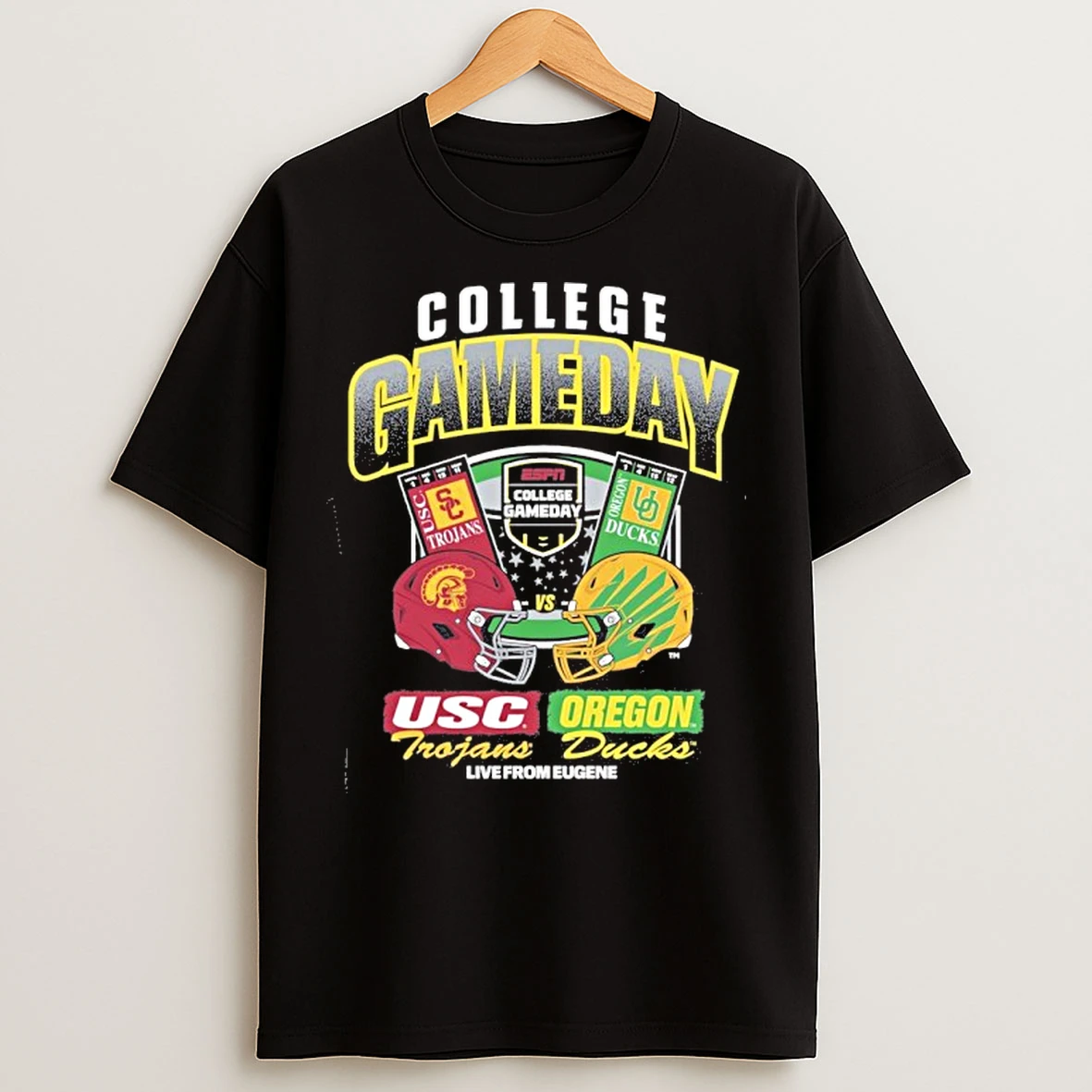 Classic Oregon Vs Usc 2025 College Gameday Matchup Nov 22 2025 T Shirts