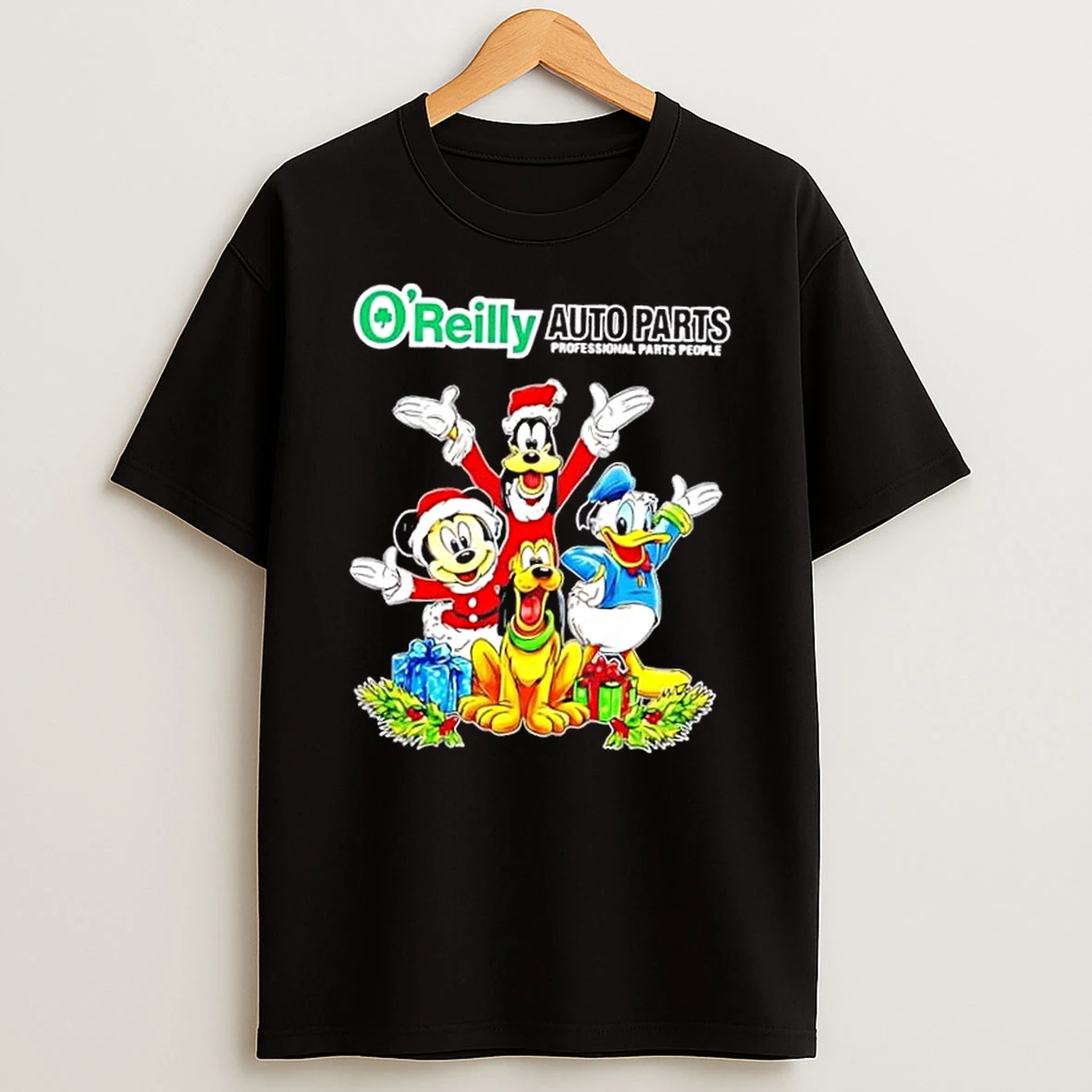 Classic Oreilly Auto Parts X Team Mickey Merry Christmas T Shirts