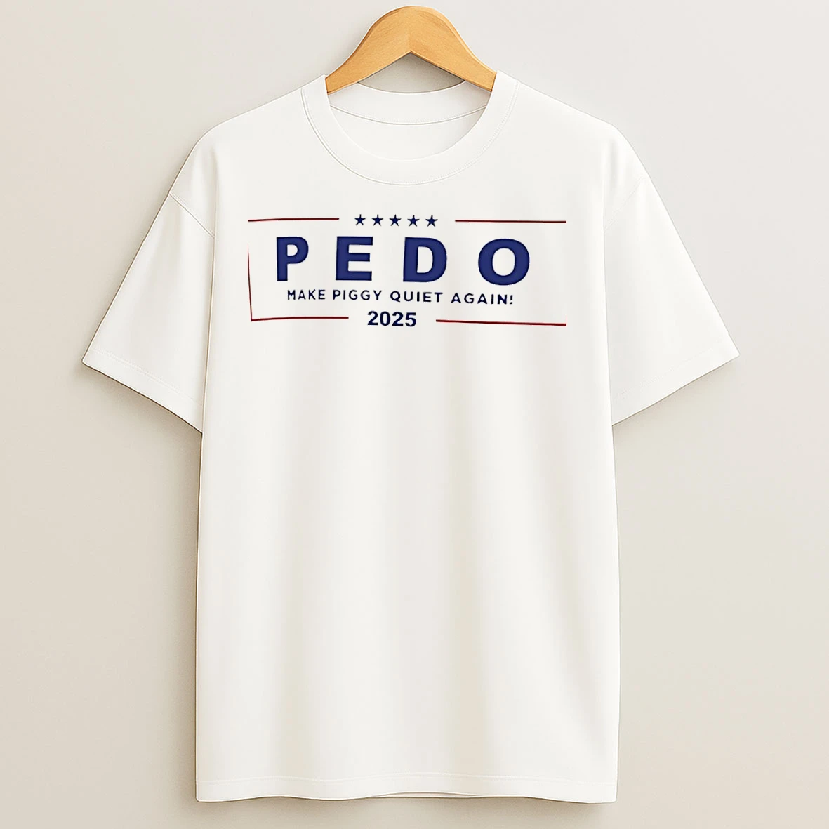 Classic Pedo Make Piggy Quiet Again 2025 Christmas T Shirts