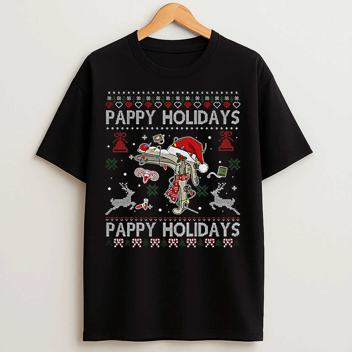 Classic Pappy Holidays Reindeer Speculum Ugly Christmas T Shirts