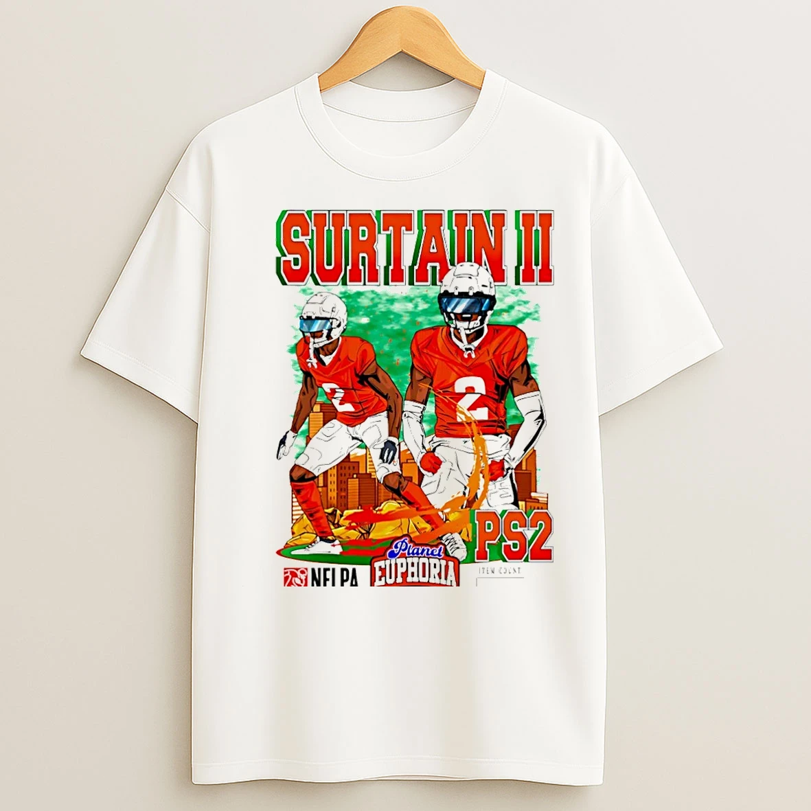 Classic Patrick Surtain Ii Denver Broncos City Skyline Comic Christmas T Shirts