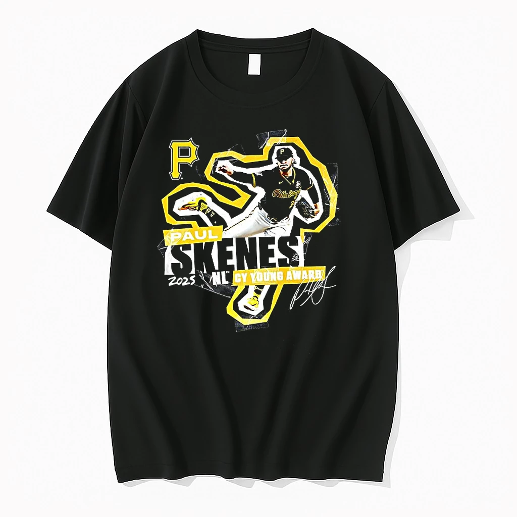 Classic Paul Skenes Pittsburgh Pirates 2025 National League Cy Young Award Winner Signature T Shirts