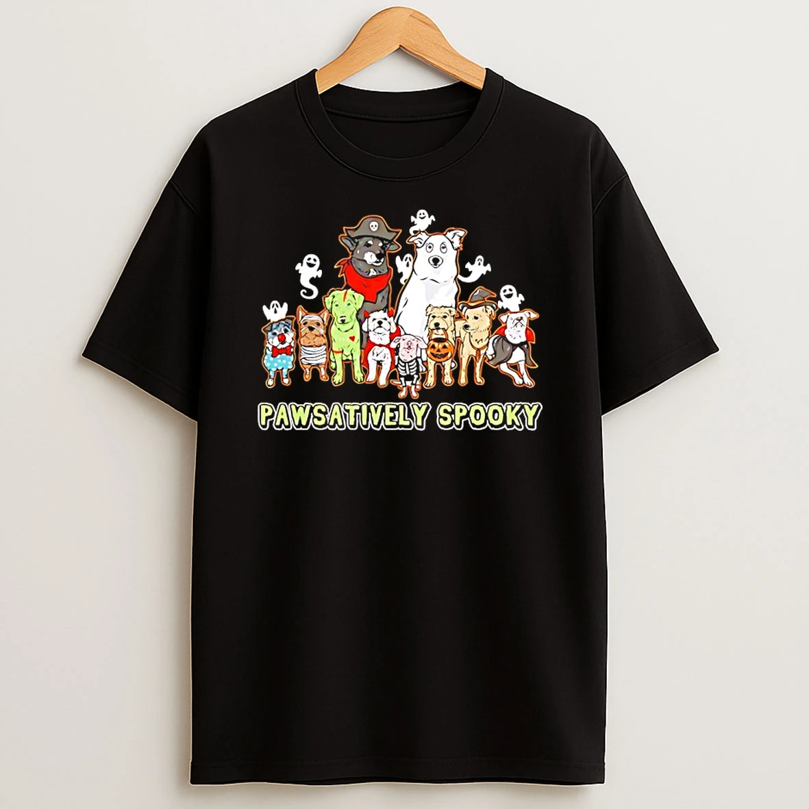Classic Pawsatively Spooky Ghost T Shirts