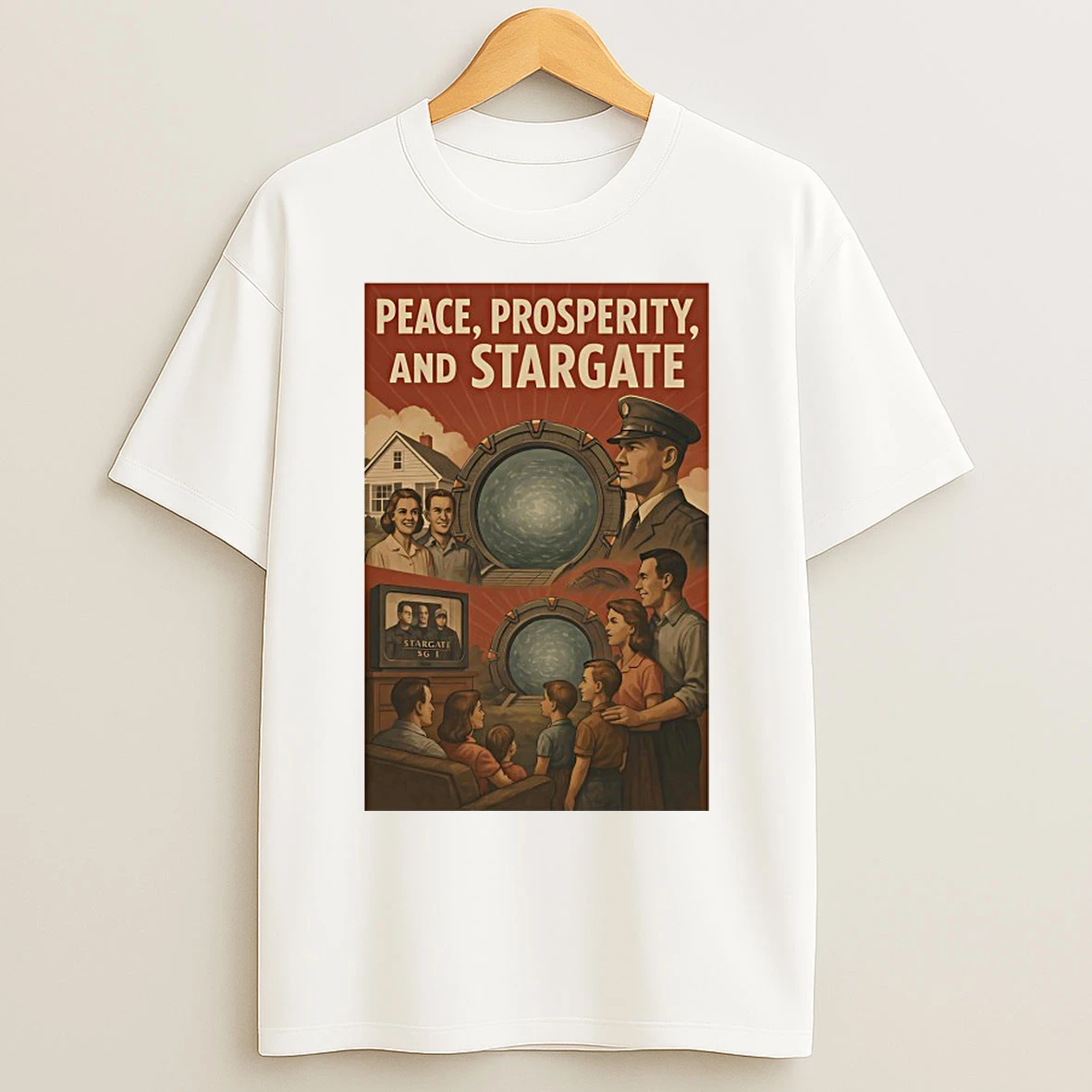 Classic Peace Prosperity And Stargate T Shirts