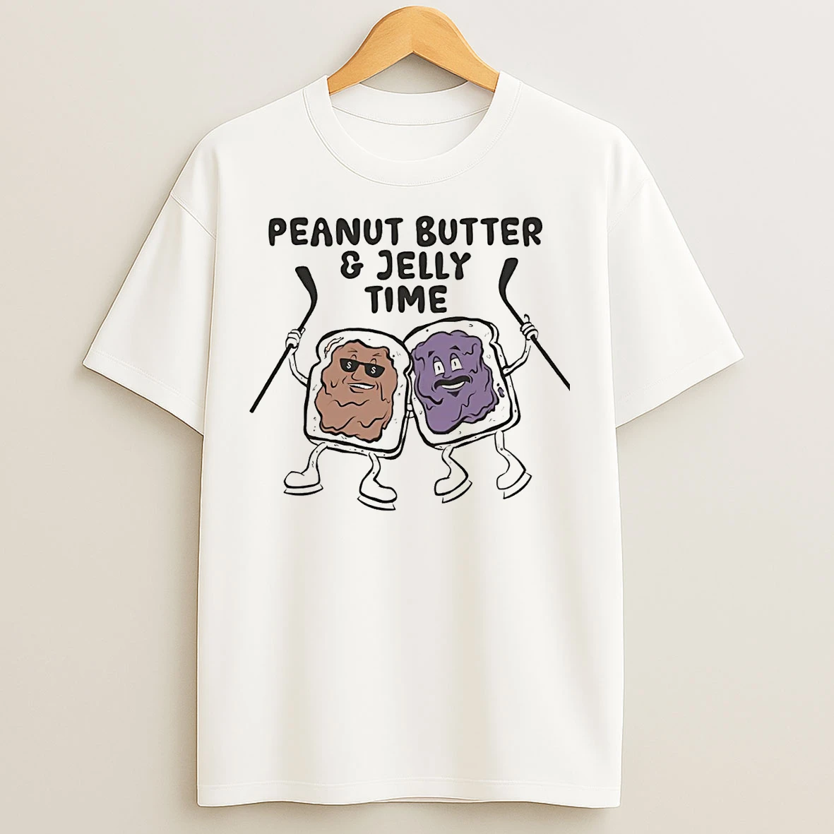 Classic Peanut Butter And Jelly Time Sandwich T Shirts